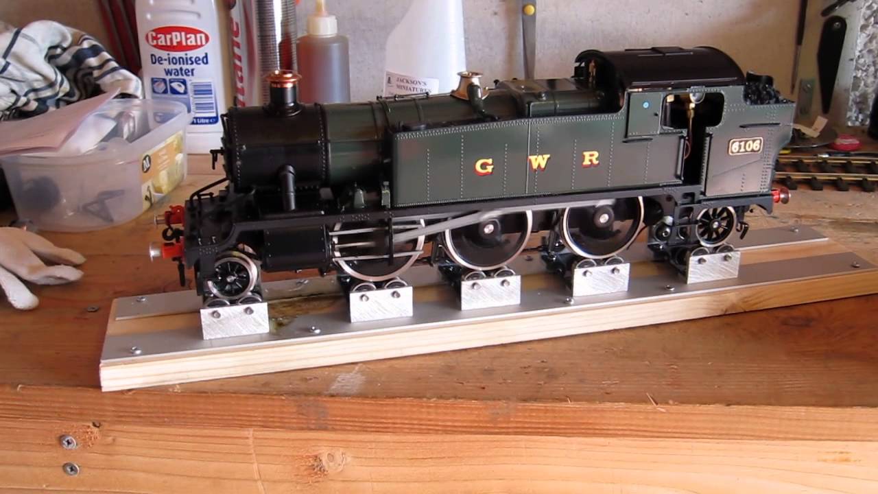 GWR 6106 model tank engine running in YouTube