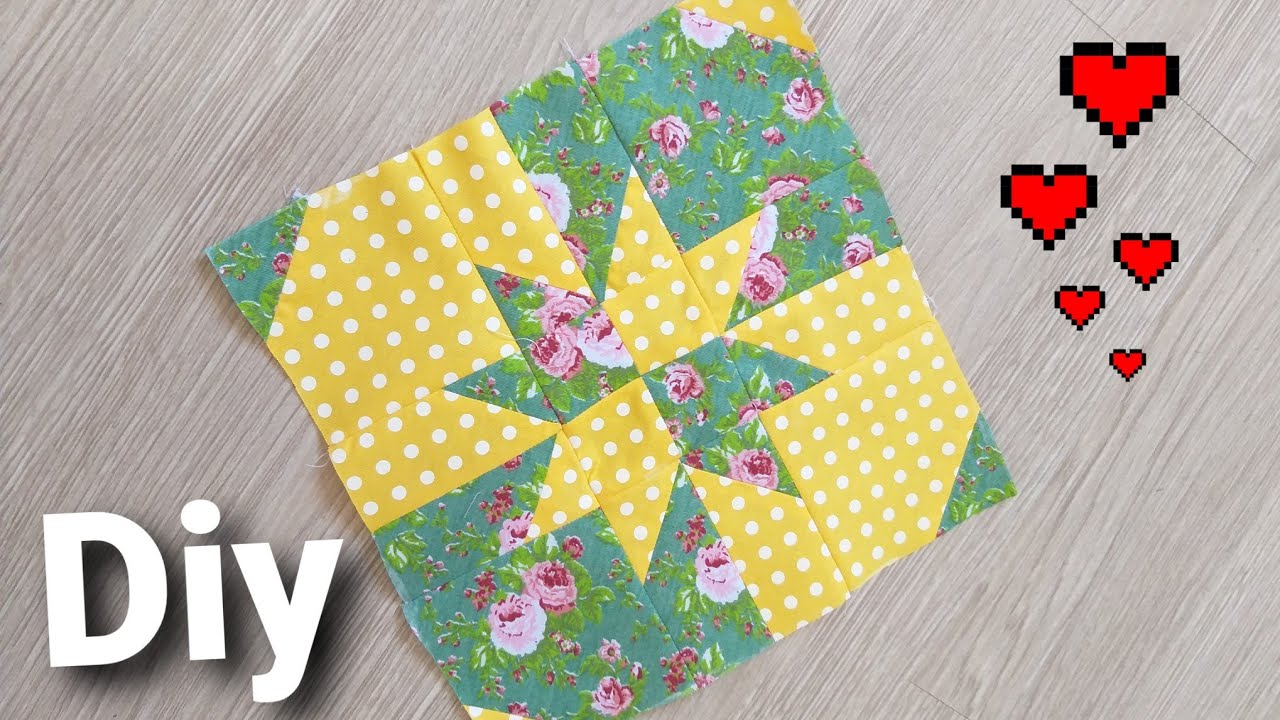 COMO FAZER UM QUADRADO DIFERENTE  DE TECIDO  - PATCHWORK  #RETALHOS