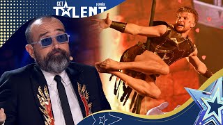 Brutal Número Aéreo De Acrobacias Inspirado En Gladiator Semifinales 01 Got Talent España 2023