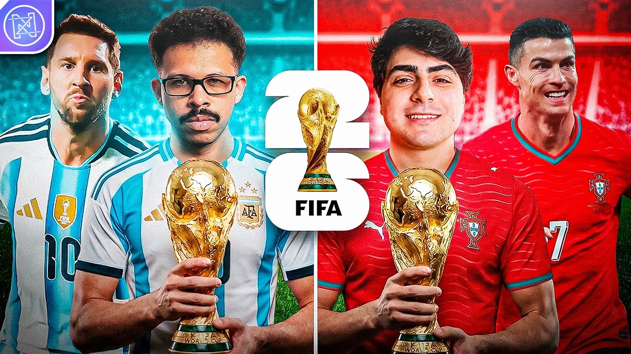 COPA DO MUNDO mas PORTUGAL de CR7 🇵🇹 x ARGENTINA de MESSI 🇦🇷