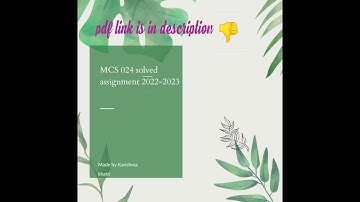 mcs 024 solved assignment 2022-2023 semester 4 bca
