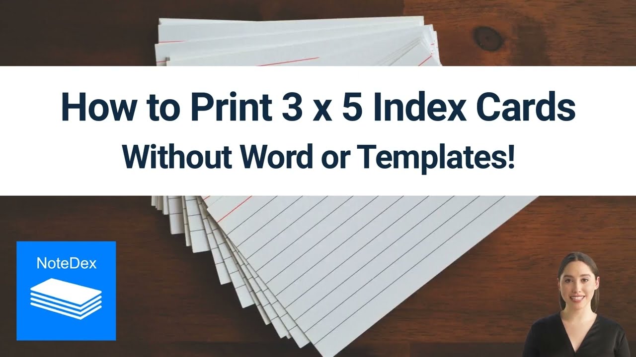 How to Print Index Cards and Flashcards - even Double Sided using NoteDex!  