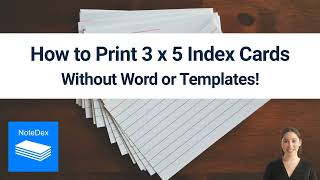 Printable Index Cards Template