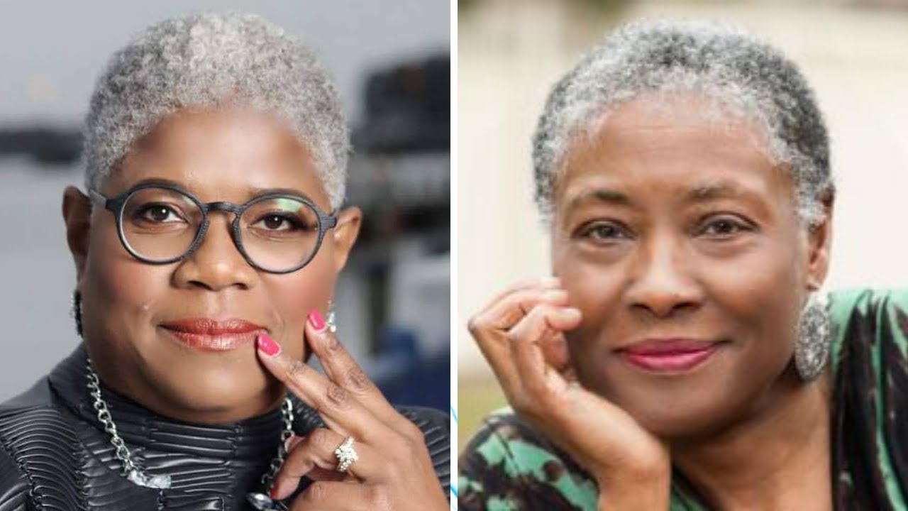 Most Slayed Shiny Short Salt and Pepper Hairstyles For Black Women Over 50   YouTube