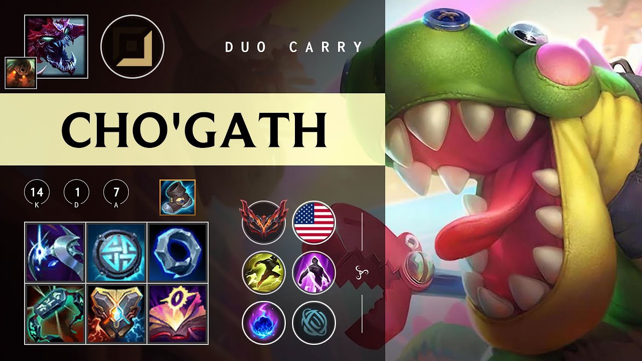 Cho'Gath Carry vs Xayah - NA Grandmaster Patch 26.01