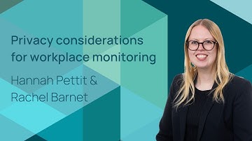 Data protection webinar: privacy considerations for workplace monitoring