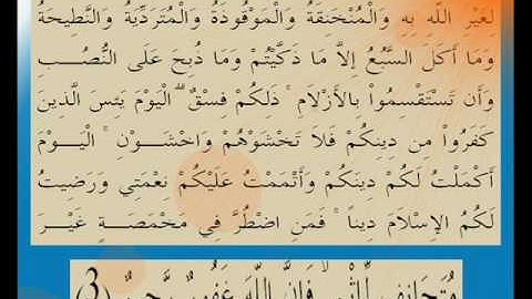 القران الكريم سورة المائدة الأية 3.wmv