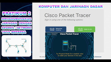 PRATIKUM 2 MENGHUBUNGKAN JARINGAN DENGAN SEGMEN / NETWORK YANG BERBEDA "Cisco Packet Tracer"