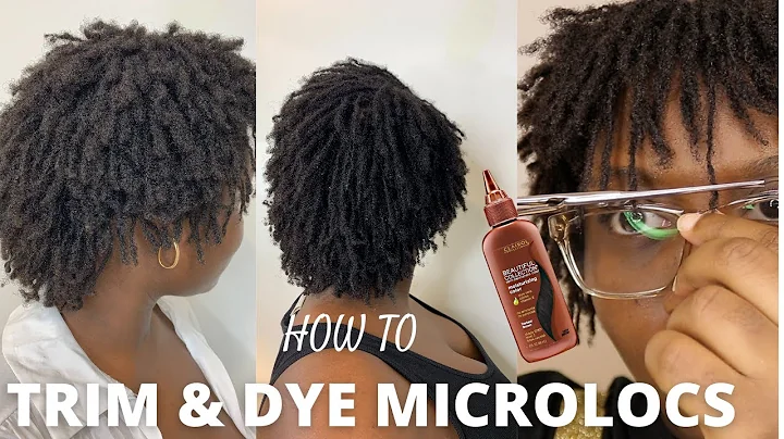 DYEING and TRIMMING my MICROLOCS | No Damage!