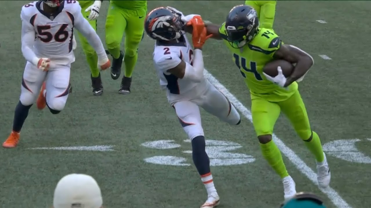 DK Metcalf NASTY Stiff Arm Vs Broncos Seahawks Vs Broncos NFL 2022 DK Metcalf NASTY Stiff Arm Vs Broncos Seahawks Vs Broncos NFL 2022