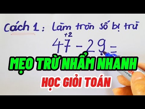 Bí Kíp Trừ Nhẩm Nhanh ( Không Cần Đặt Tính) - youtube