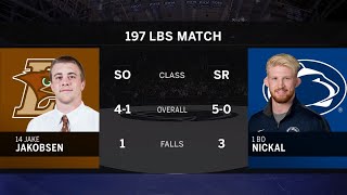 197 LBS: #1 Bo Nickal (Penn State) vs. #14 Jake Jakobson (Lehigh) | Big Ten Wrestling