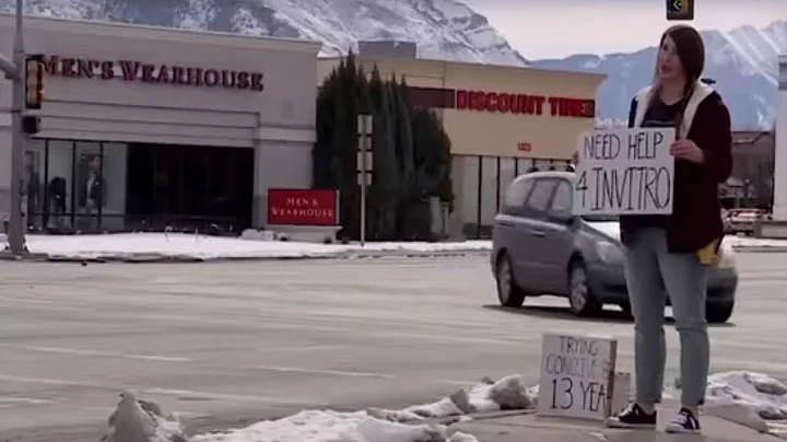 Woman panhandles for invitro fertilization