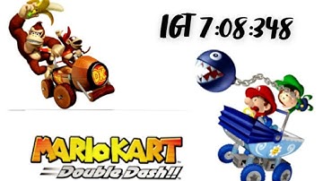 Mario Kart Double Dash!! flower cup 150cc 1-player speedrun || IGT: 7.08.348