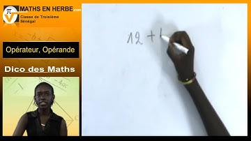 Dico des Maths - 115 - Opérateur, Opérande