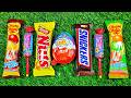 ASMR Most Popular Candys / some lots of colorful rainbow lollipop candy / unpacking chocolate eat