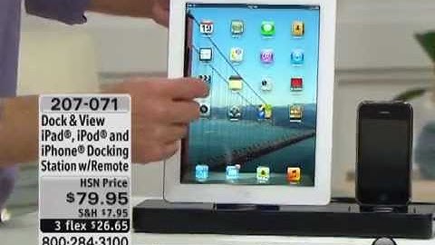 Dock & View iPad, iPod and iPhone Docking Station with Remote Control