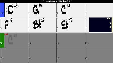 VIDEO-BACKING TRACK: II V I - C & Eb - BOSSA No Piano