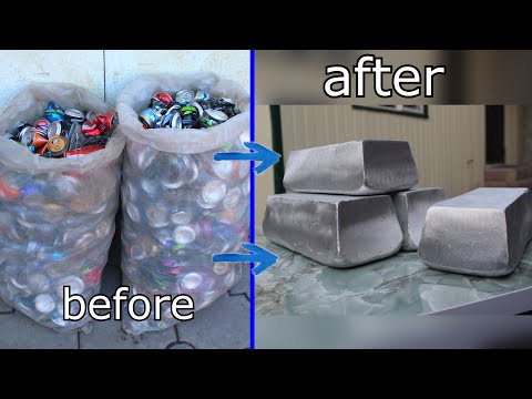 Melting Aluminum Cans At Home - Easy DIY Recycling Process