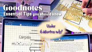 Essential Goodnotes Tips Everyone Should Know | Goodnotes Hacks 