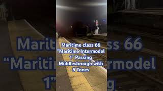 Maritime class 66 “Maritime Intermodal 1” Passing Middlesbrough With 1 Tone