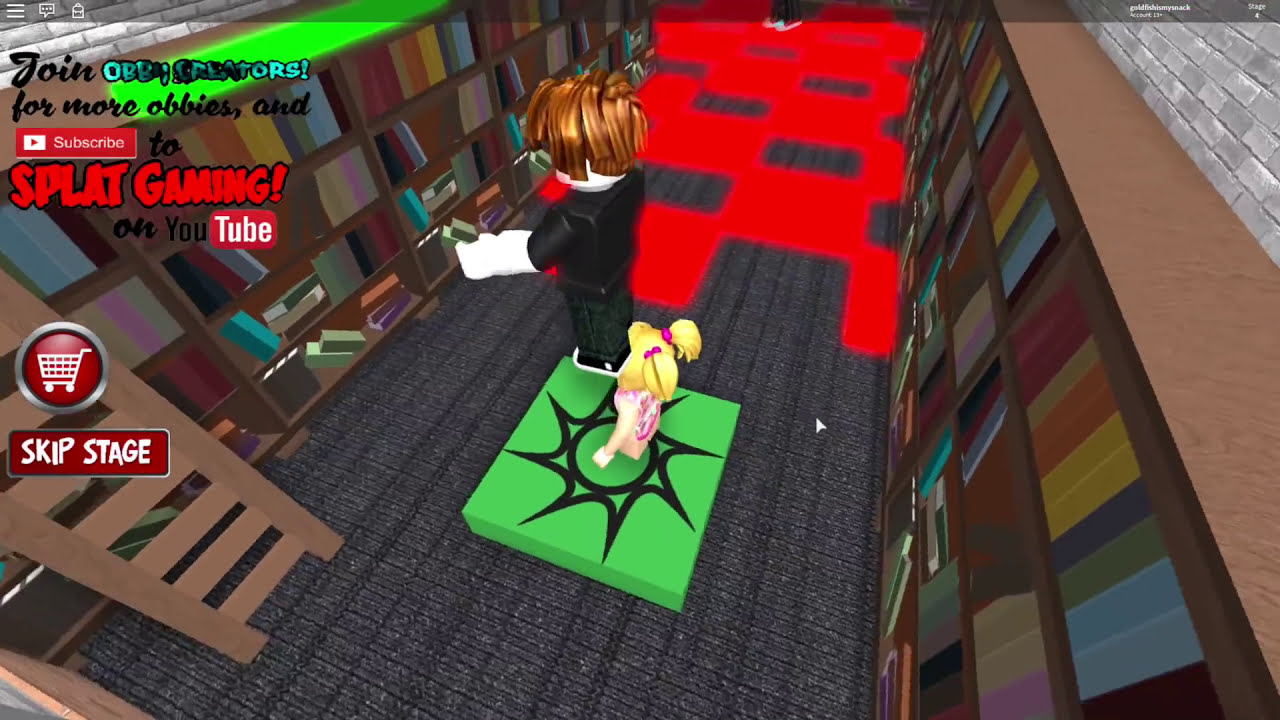 Bebe Goldie Escapa De La Biblioteca En Roblox Obby Escape - roblox biblioteca