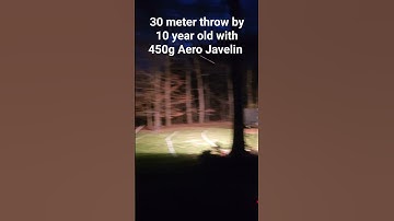 30 meter 450g Aero Javelin throw by 10 year old#javelin #trackandfield #10yearold