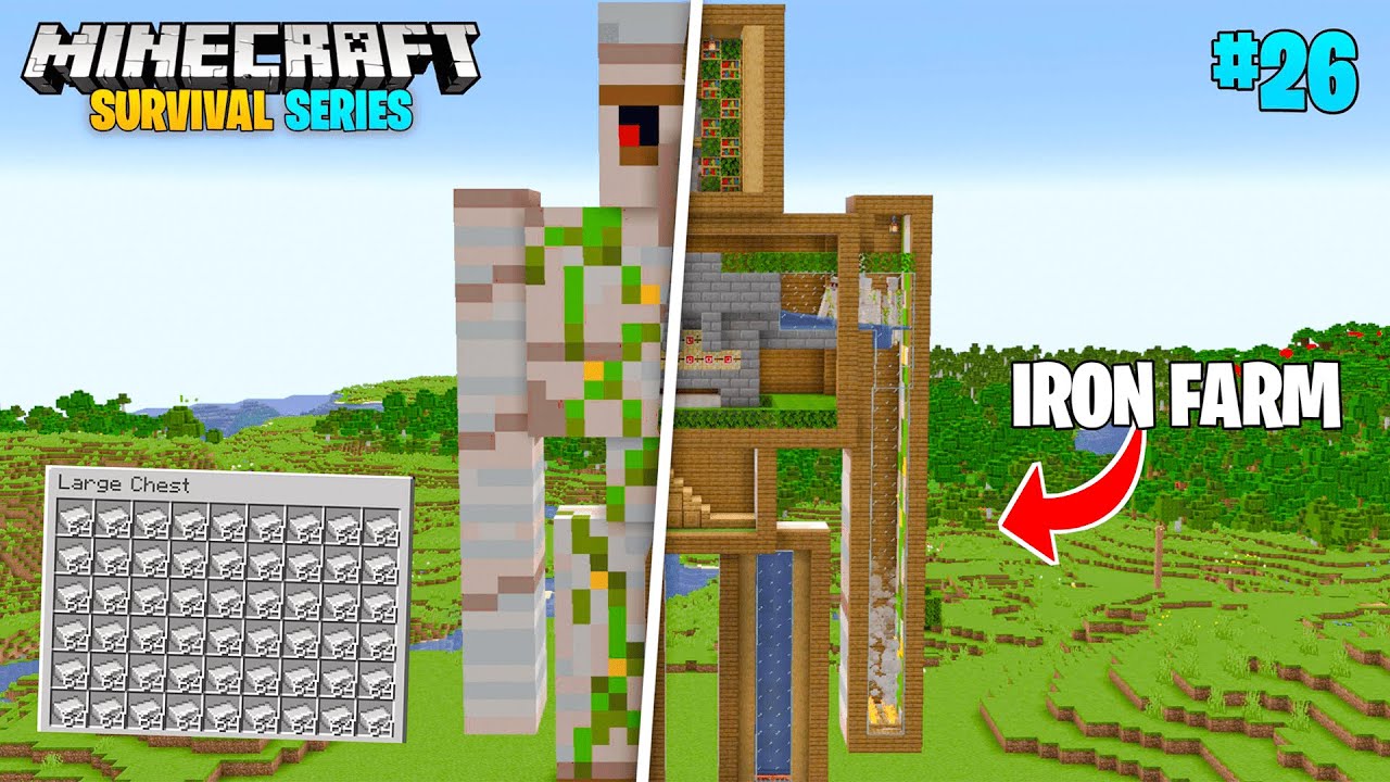 I Built Best Iron Farm For Minecraft Pe 1.20 Survival Series (#26 ...