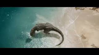 megalodon kills t rex scene meg 2 the trench