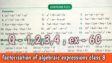 questions - 1 to 4 | exercise - 6C class 8th maths | S chand maths | composite maths