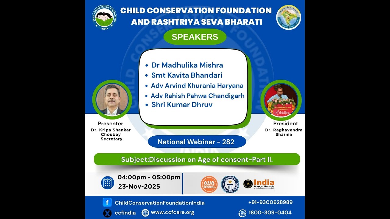 Age of Consent Discussion – Part 2 | National Webinar 282 | Child Conservation Foundation