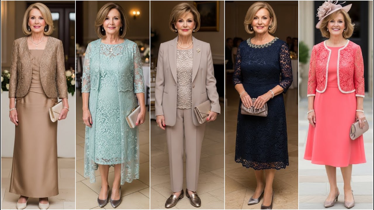 Элегантные наряды для матери невесты старше 70 лет: стильные свадебные образы для женщин старшего...