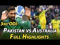 Pakistan Vs Australia | 3rd ODI Highlights | PCB