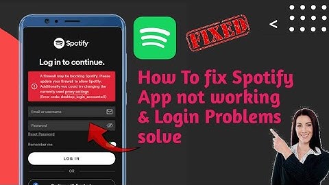 How To fix Spotify App not working & Login Problems solve (2024)
