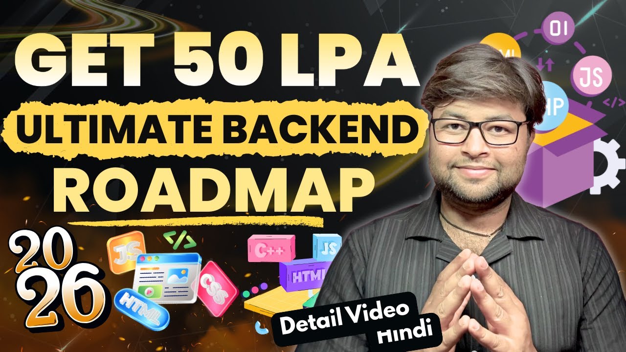 🔥 Ultimate Backend Development Roadmap 2026 | Learn Backend Step-by ...