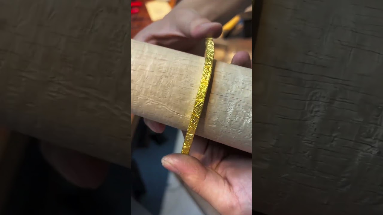 How to make a beautiful 24k gold bracelet  🔨  