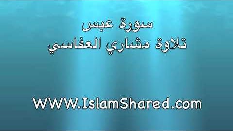 مشاري العفاسي - سورة عبس