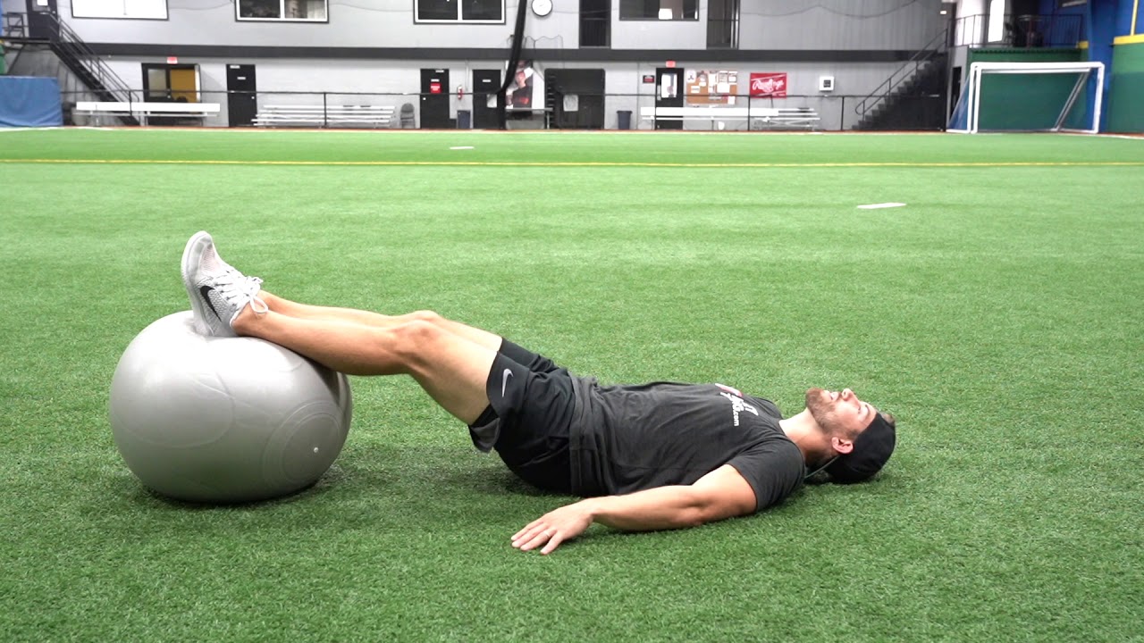 Stability Ball Hip Bridge YouTube