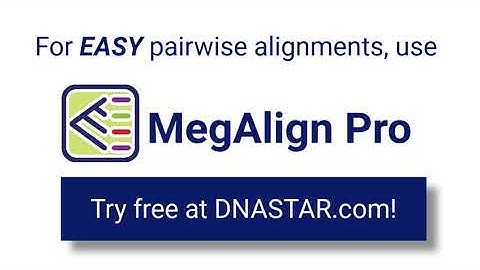 DNASTAR - Pairwise Sequence Alignment in MegAlign Pro