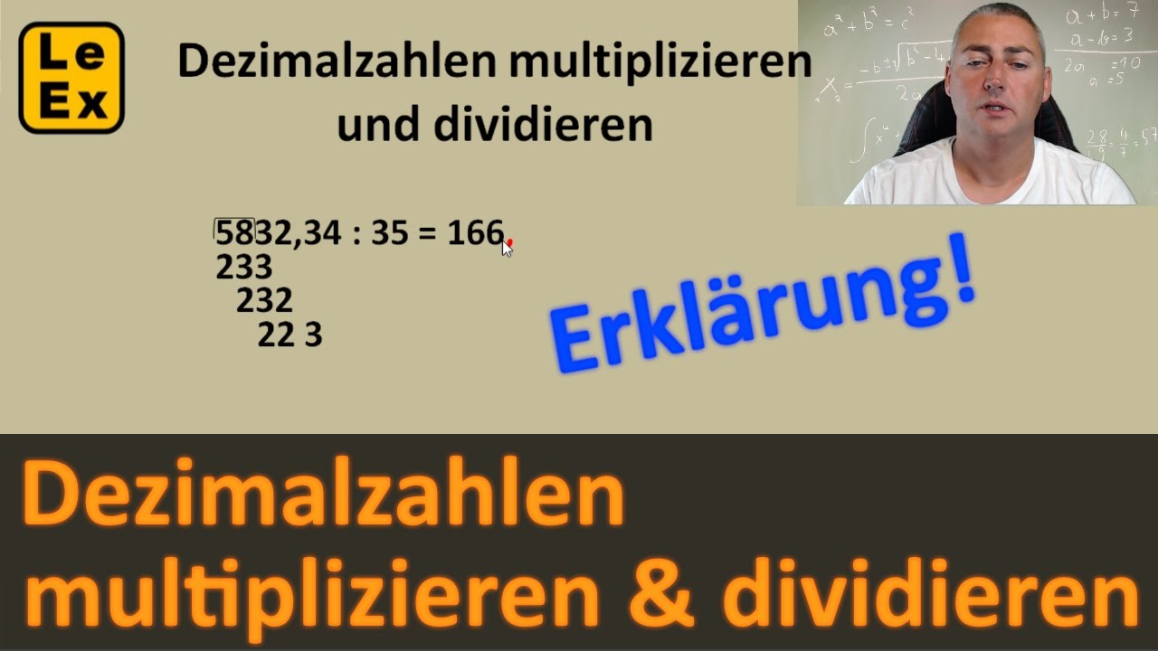 Wie Rechnet Man Kommazahlen In Brüche Um Dezimalzahlen (Kommazahlen) multiplizieren und dividieren - Erklärung