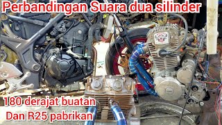 Tes perbandingan suara. 180 derajat bikinan dan R25 pabrikan