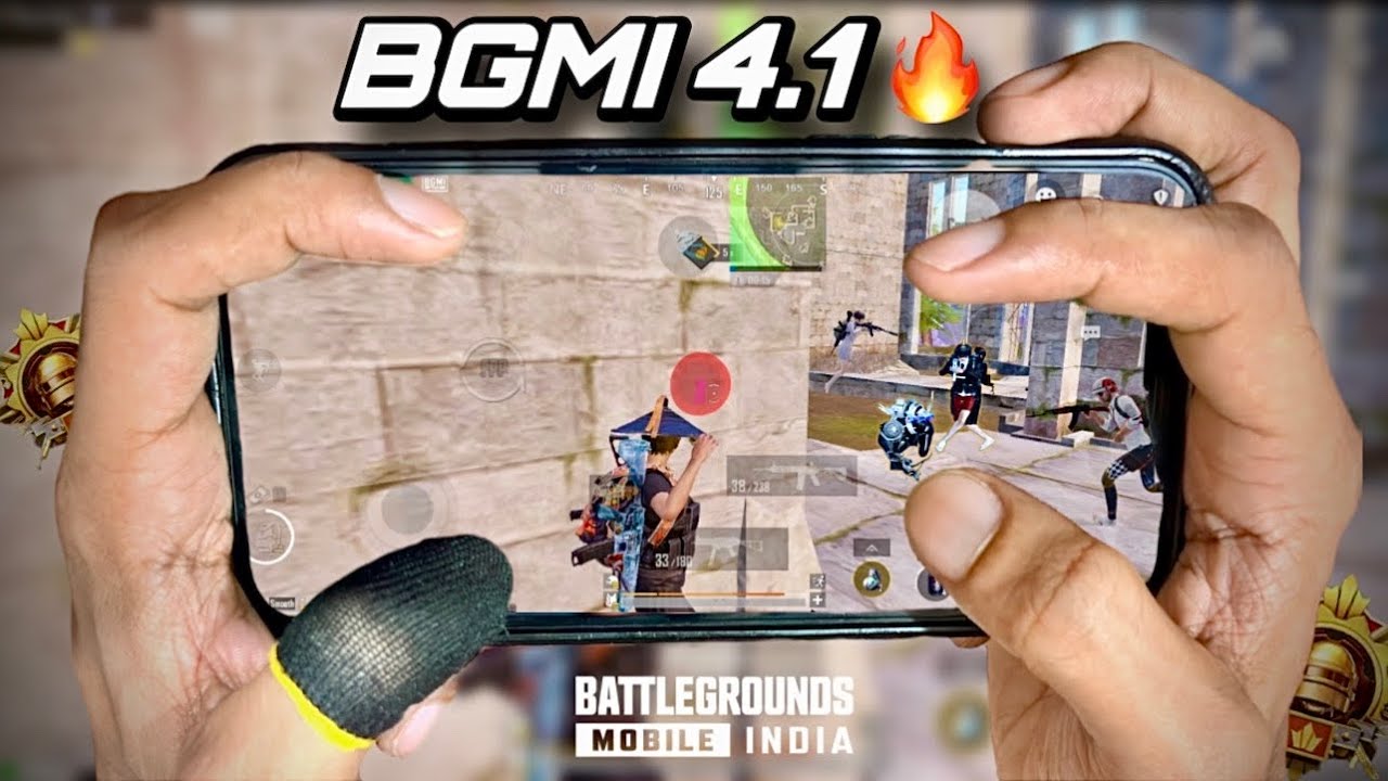INSANE 4 Finger Gameplay BGMI 4.1 Update 🔥Handcam POV😱