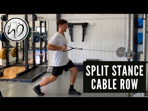 Split Stance Cable Row
