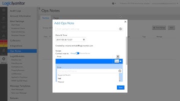 The Settings Page | Structure and Function | Logic Monitor Training