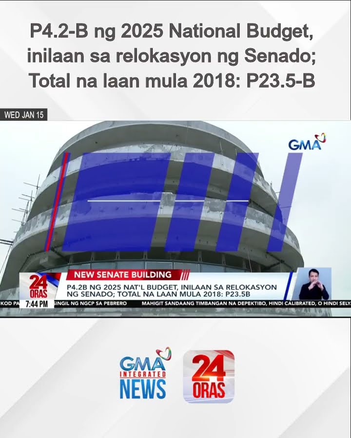 P4.2-B ng 2025 National Budget, inilaan sa relokasyon ng Senado; T | 24 Oras