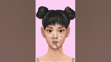 Satisfying pimple popping Animation ASMR