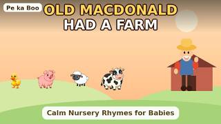 Old MacDonald Had a Farm 🐑🐄🐷🦆 | Calm Nursery Rhyme for Babies | Pe ka Boo screenshot 4