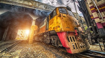 Old Train Photoshop CC Tutorials 67 By Stopbox [Photoshop CC,Nik Software,Knoll light Factory]