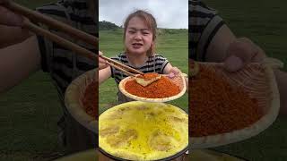 Spicy street chinese food eating challenge - Eating food challenge #food #foodie #shorts #fyp