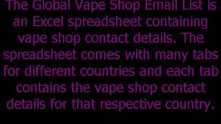 Global Vape Shop Database And Vape Store Email List - Creative Bear Tech